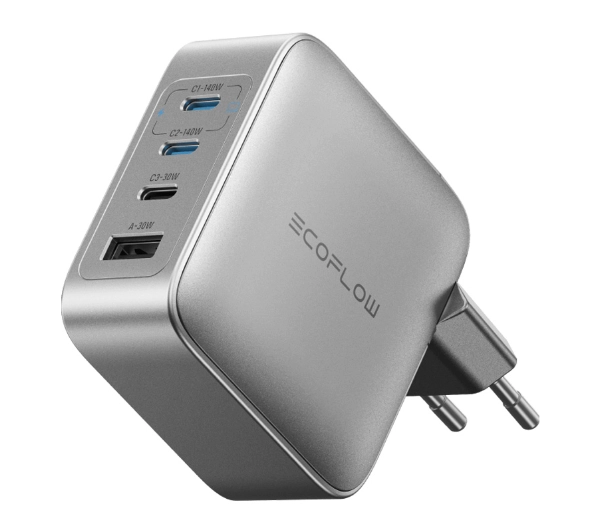 EcoFlow RAPID Pro 140W, 3x USB-C, 1x USB-A, GaN