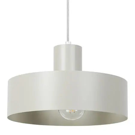 Lampa wisząca nad stół Rif M 41178 do jadalni metalowa szara beżowa