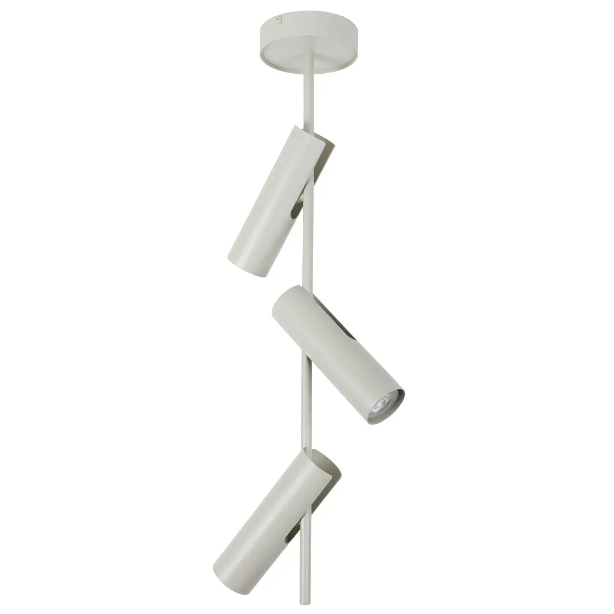 Regulowana lampa sufitowa Leda 3 41153 tubki szare beżowe