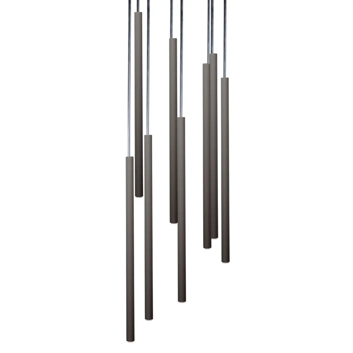 Podłużna wisząca lampa Sopel 8 41465 zwisające sople ciemnoszary