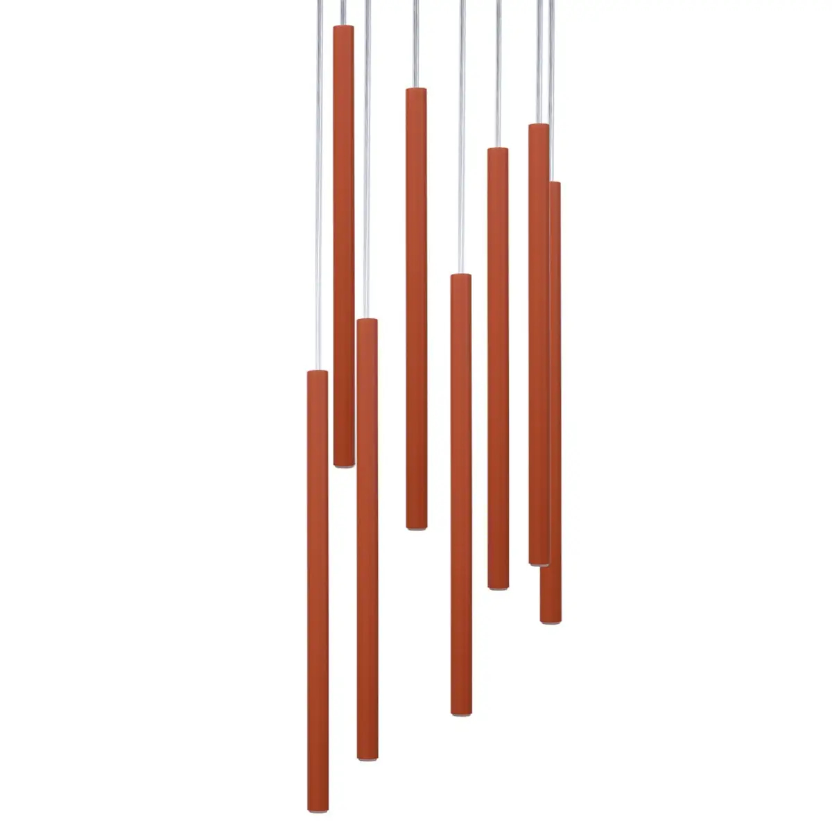 Kaskadowa lampa wisząca Sopel 8 41463 sople tubki cegalna