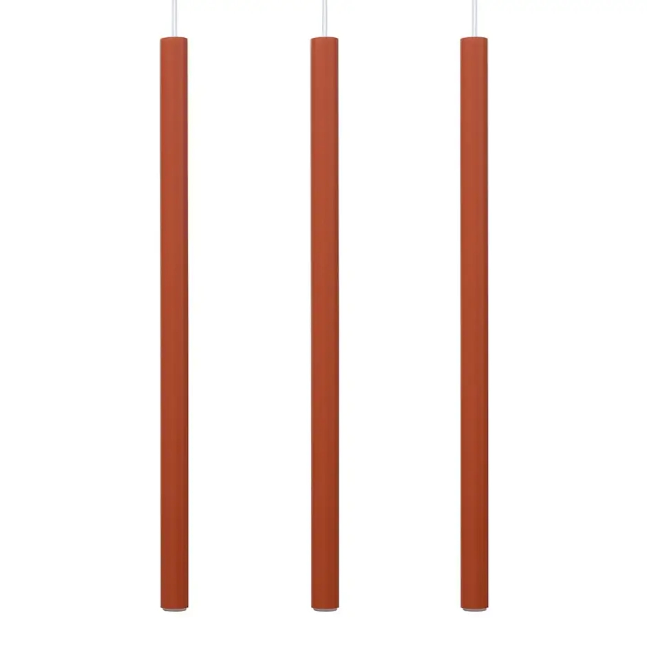 Lampa wisząca potrójna Sopel 3 41451 nad stół tuba ceglana