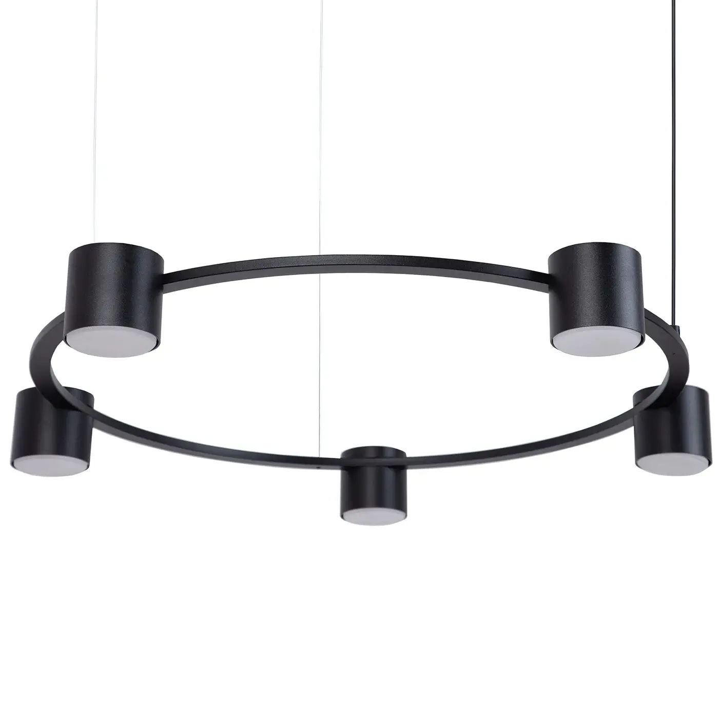 Loftowa wisząca lampa Kodo 5 41335 pierścień tubki zwis czarny