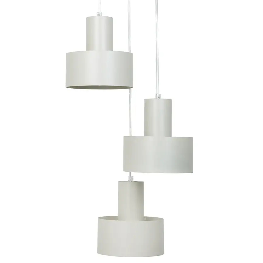 Potrójna wisząca lampa Rif 3 41168 do salonu na stół beżowy szary