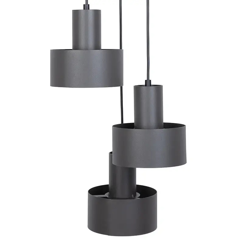 Loftowy żyrandol do przedpokoju Rif 3 41170 tuba szary