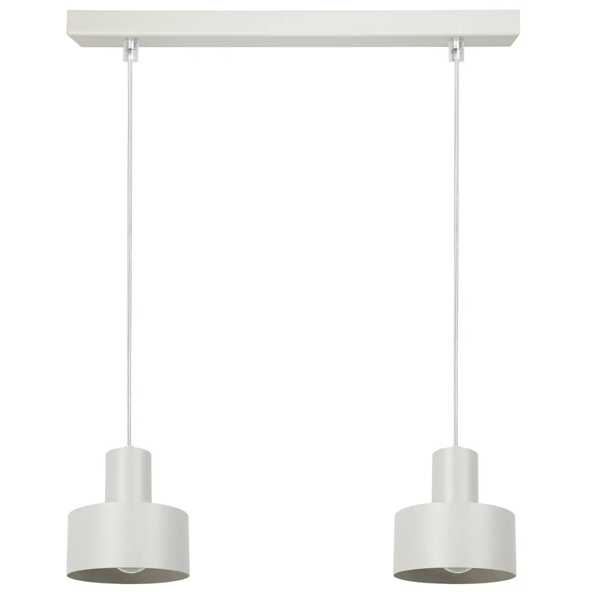 Podwójna lampa wisząca Rif 2 41158 do jadalni nad stół szary beżowy