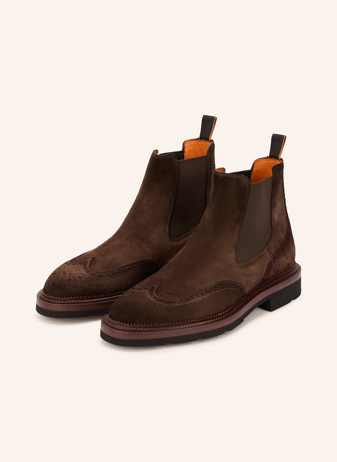 Santoni Botki Chelsea Kalamaboot braun