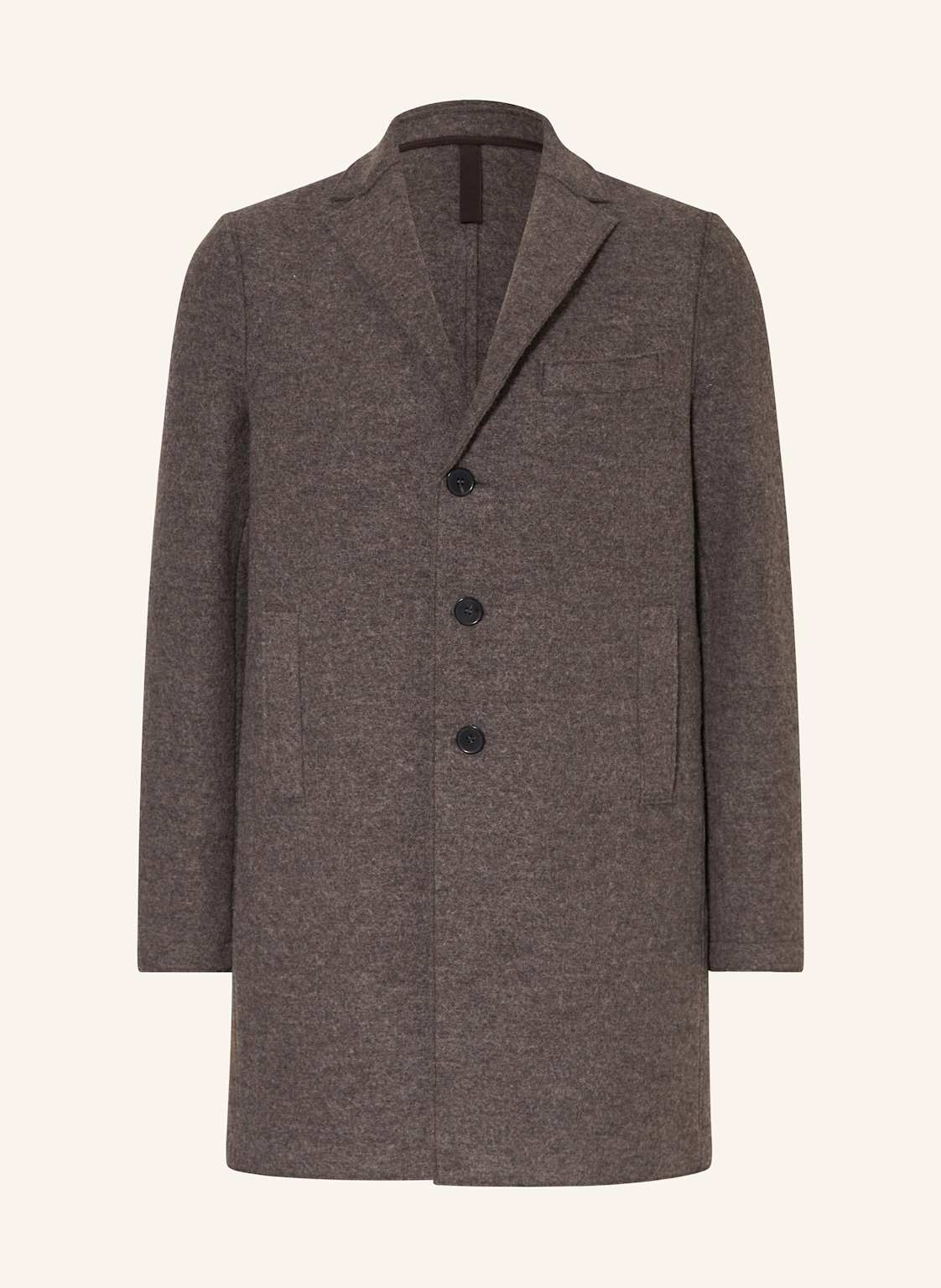 Harris Wharf London Płaszcz Wełniany braun