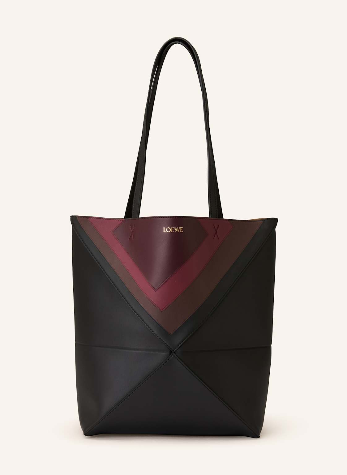 Loewe Torba Shopper Puzzle Fold Medium rot