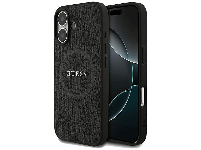 Etui GUESS 4G Ring Classic Logo MagSafe do iPhone 17 Czarny