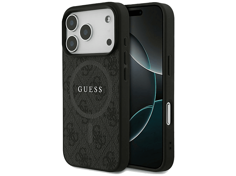 Etui GUESS 4G Ring Classic Logo MagSafe do iPhone 17 Pro Czarny