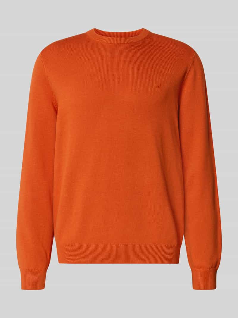 Sweter z dzianiny z prążkowanymi wykończeniami