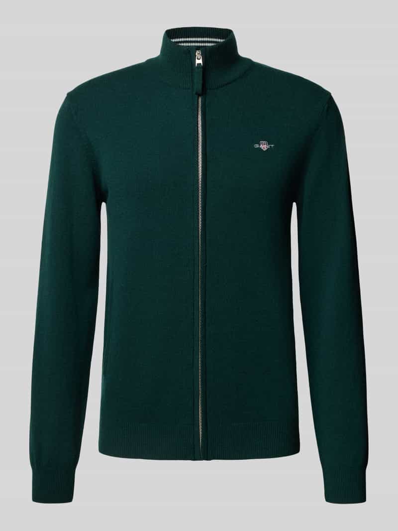 Kurtka z dzianiny z zamkiem błyskawicznym