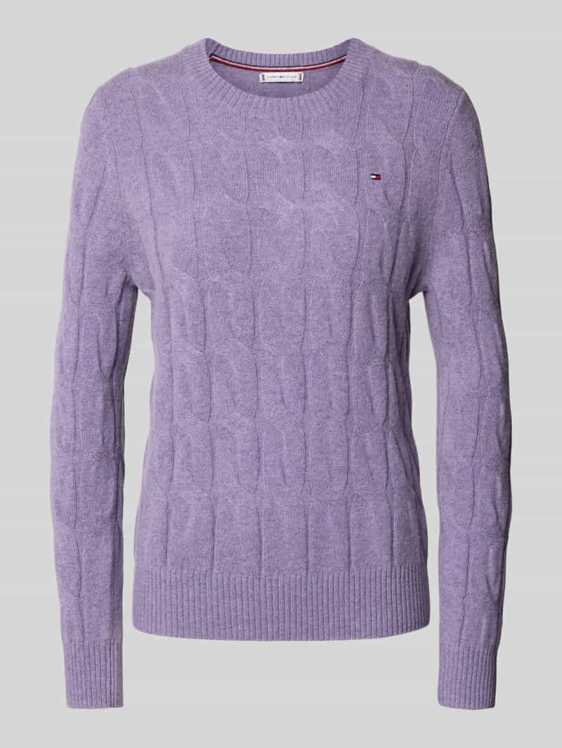 Sweter z dzianiny o kroju regular fit z czystej wełny