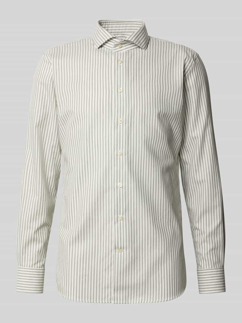 Koszula biznesowa o kroju slim fit z kołnierzykiem typu kent