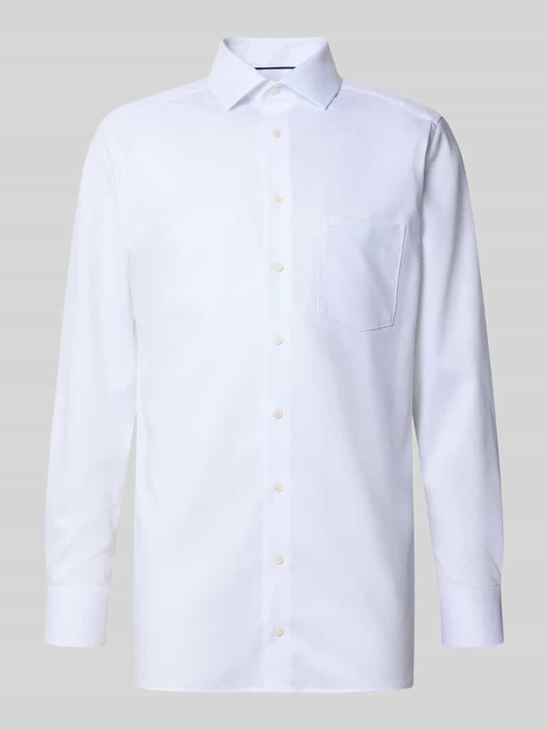 Koszula biznesowa o kroju regular fit z kołnierzykiem typu kent