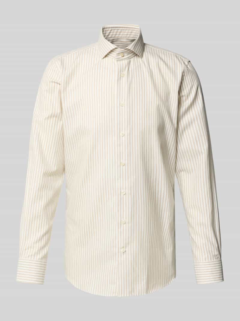 Koszula biznesowa o kroju slim fit z kołnierzykiem typu kent