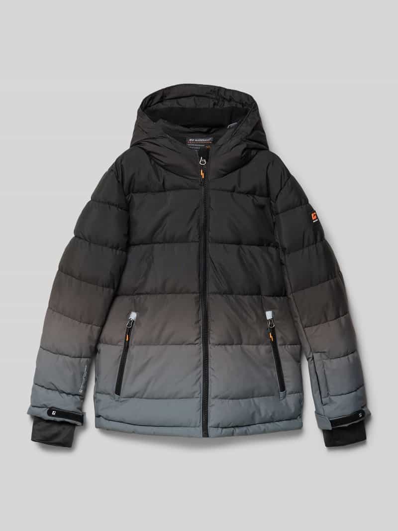 Kurtka pikowana o kroju regular fit z aplikacją z logo