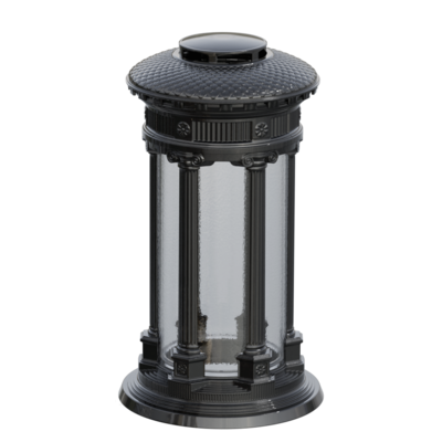 Znicz szklany Valletta 18 x 34 cm złoty / czarny