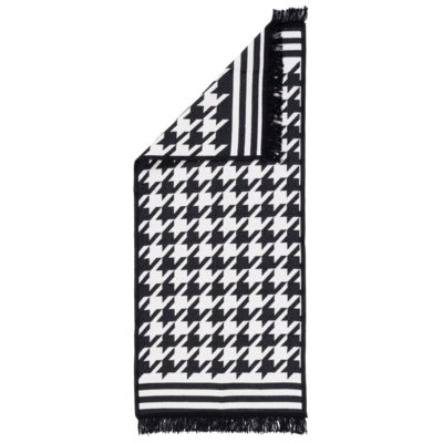 Dywan Kilim Soft 60 x 130 cm pepitka czarno-biały