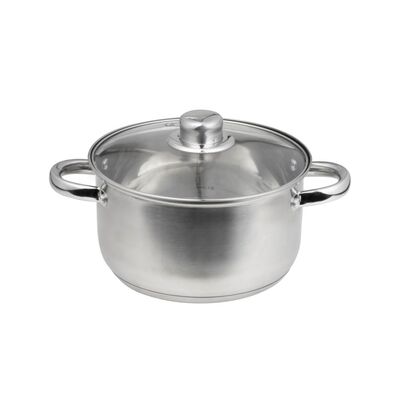 Garnek z pokrywą Santo 16 cm 1,6 l srebrny