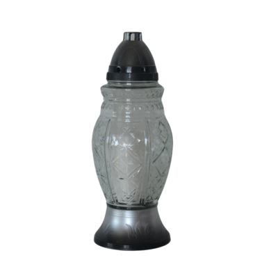 Znicz wazon duży S-796 12 x 33 cm złoty / srebrny