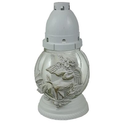 Znicz szklany Aniołek 21 cm CIECIERSKI