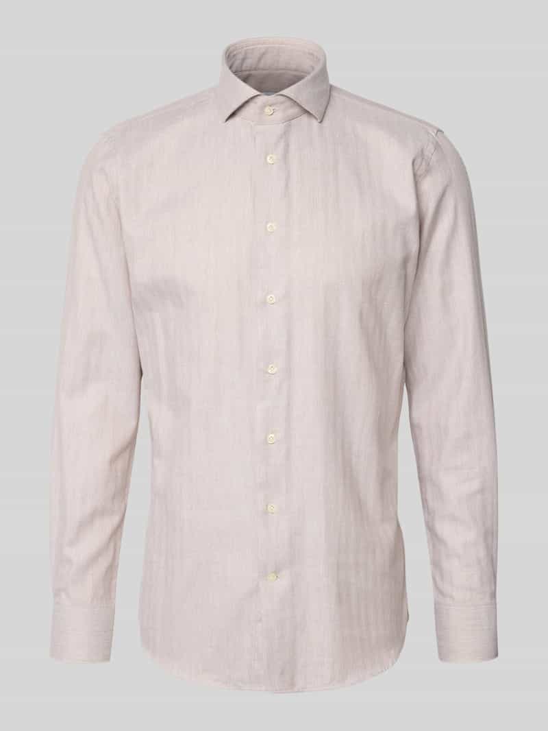Koszula biznesowa o kroju slim fit z kołnierzykiem typu kent