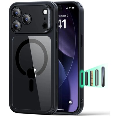 Etui ESR Classic Hybryd MagSafe + Tempered Glass do Apple iPhone 17 Pro Przezroczysto-czarny