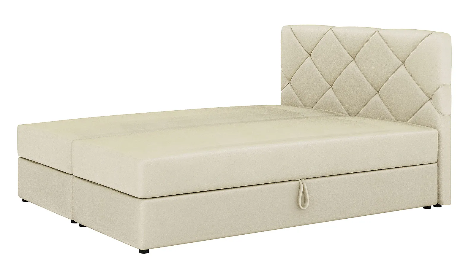 Beżowe pikowane łóżko kontynentalne 4 rozmiary P0-M96