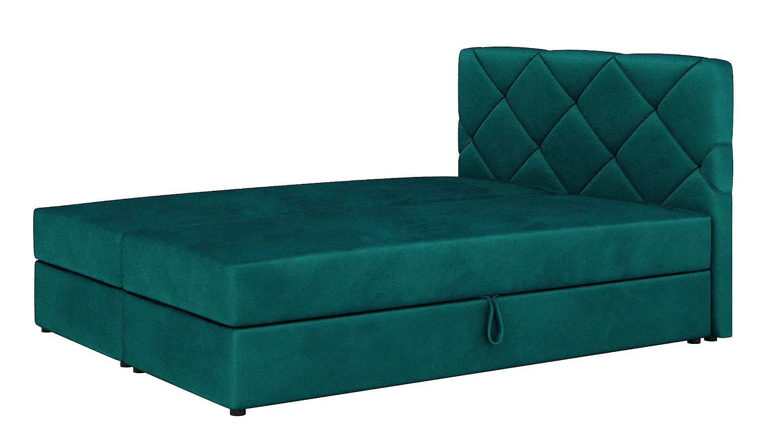 Łóżko z pikowanym zagłówkiem w kolorze morskim 4 rozmiary S2-Z81