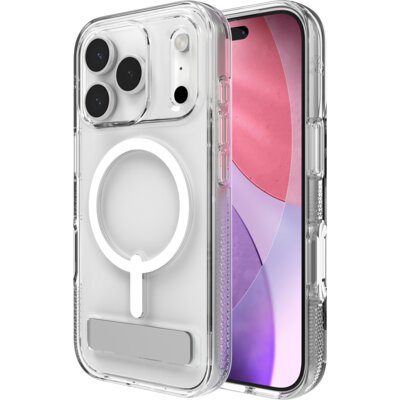 Etui ZAGG Crystal Palace Snap Kickstand MagSafe do Apple iPhone 17 Pro Przezroczysty