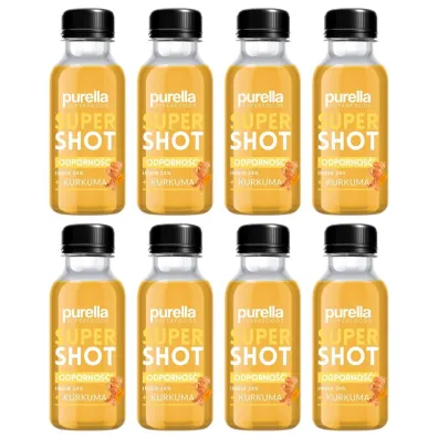 Purella Super Shot Odporność imbir + kurkuma zestaw 8 x 100 ml