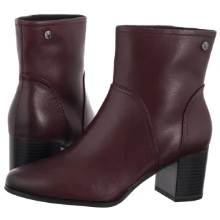 Botki Bordowe 9-25306-45 540 Bordeaux Nappa (CP450-a) Caprice