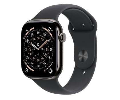 Apple Watch 11 GPS + Cellular 46mm Łupkowy Tytan Pasek M/L Czarny