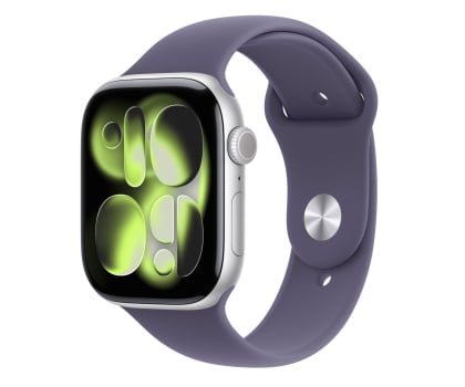 Apple Watch 11 GPS + Cellular 42mm Srebrne Aluminum Pasek M/L Fioletowy