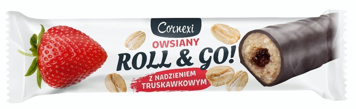 Owsiany Roll&Go truskawka 30g