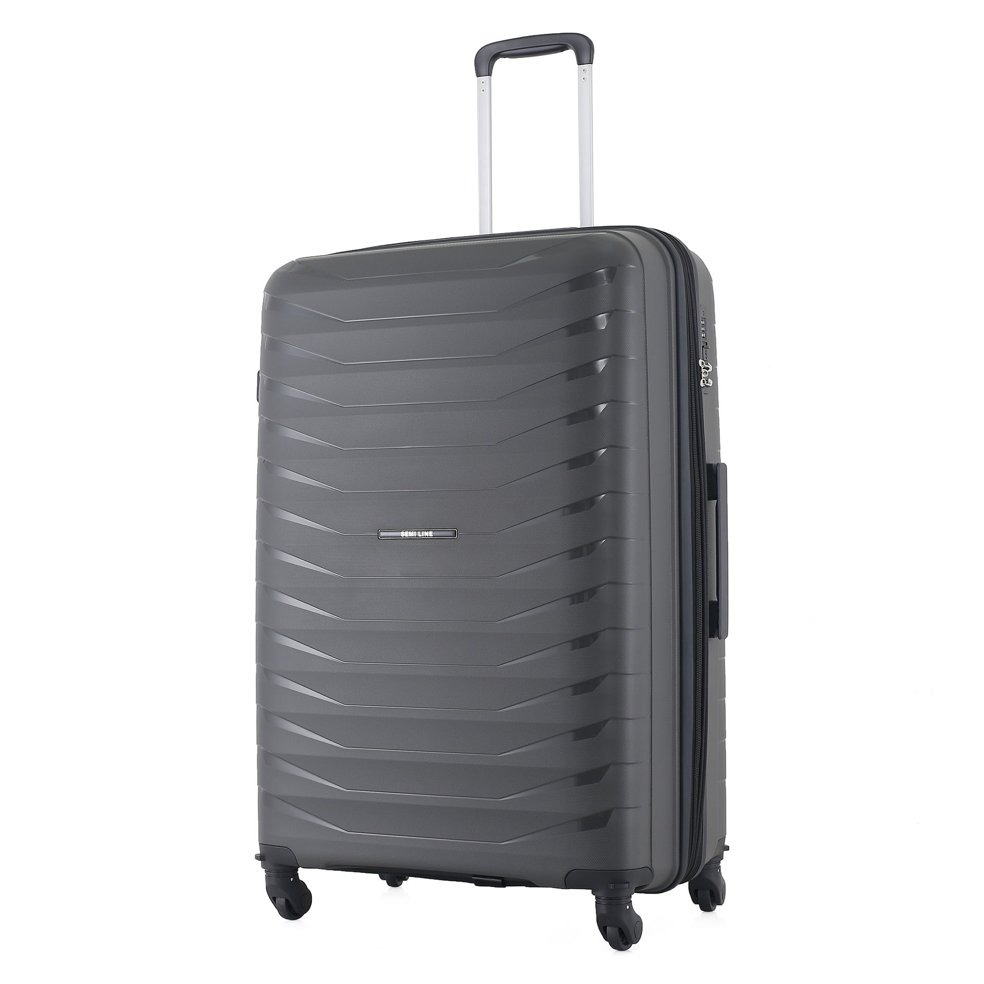 Walizka Semi Line T5586-6 - 79x51x32-34 cm szara