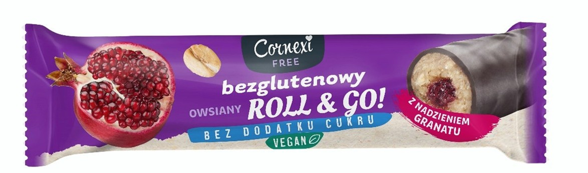 Owsiany Roll&Go granat, bez glutenu 30g