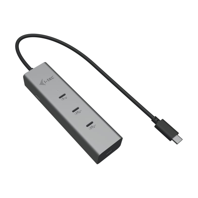 i-tec Metal C31HUBMETAL8KPDPRO huby i koncentratory USB Type-C 10000 Mbit/s Srebrny