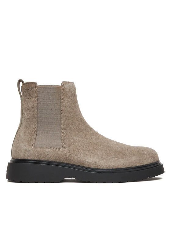 Calvin Klein Sztyblety Combat Ess Chelsea Boot Su YM0YM01372 Beżowy
