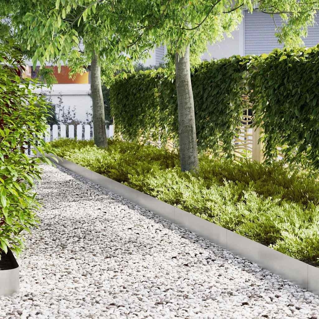 Krawężniki Lumarko Ogrodowe 30 sztuk 100 x 0,5 x 20 cm, Stal nierdzewna