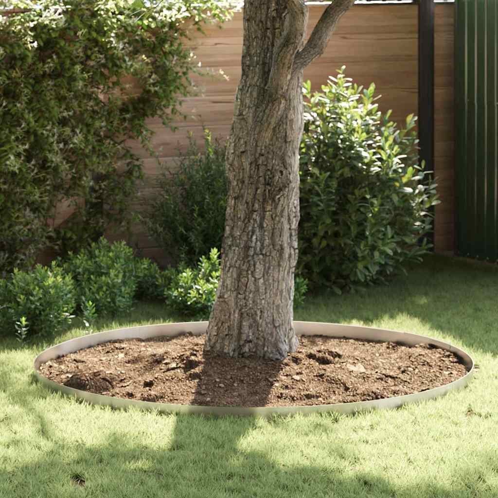 Lumarko Ogrodowe obrzeże trawnika 4 pcs Srebrny 450 x 10 cm