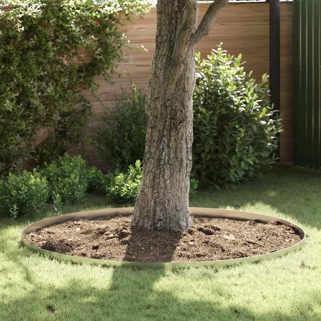 Lumarko Ogrodowe obrzeże trawnika 4 pcs Srebrny 450 x 10 cm