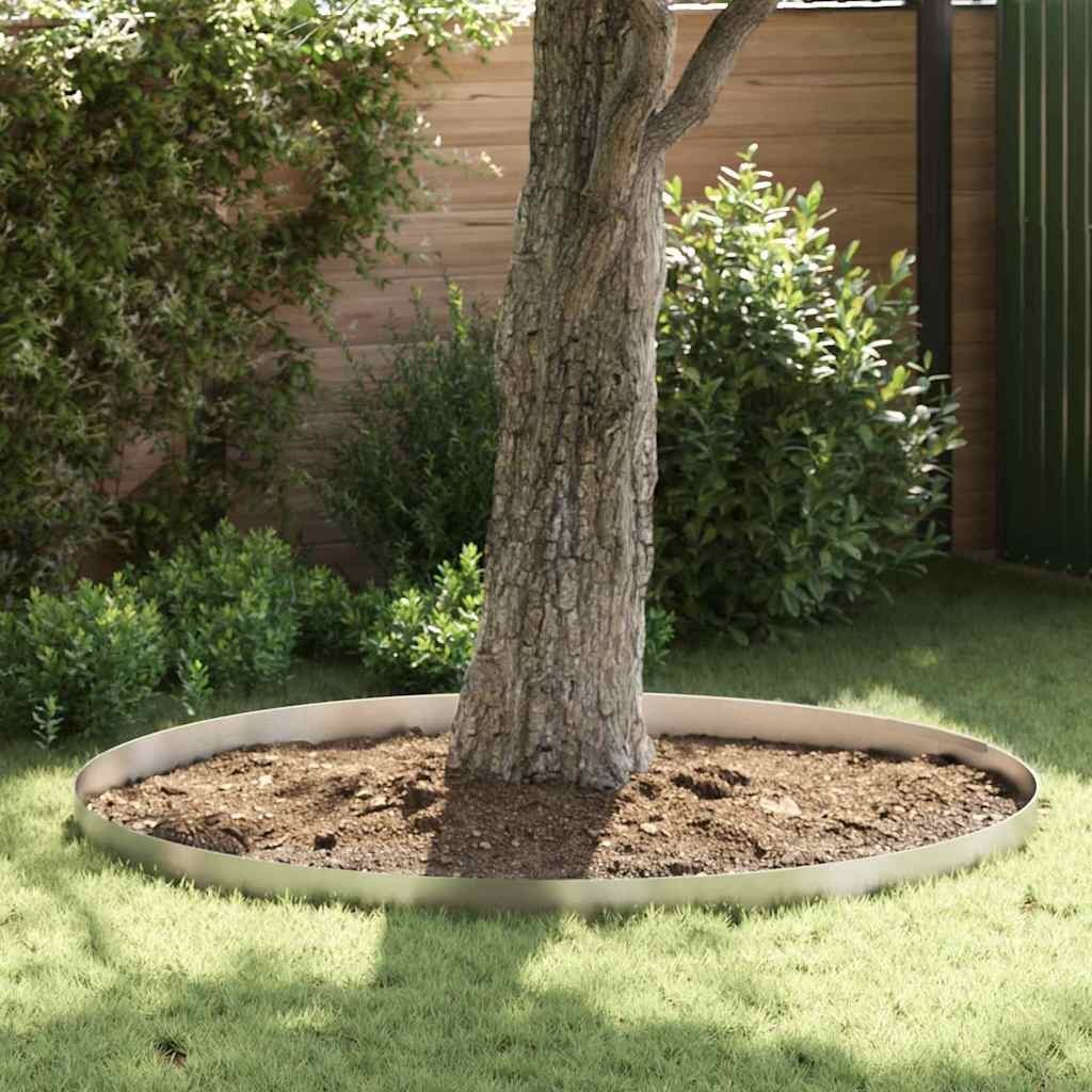 Lumarko Ogrodowe obrzeże trawnika Srebrny 450 x 15 cm stal nierdzewna