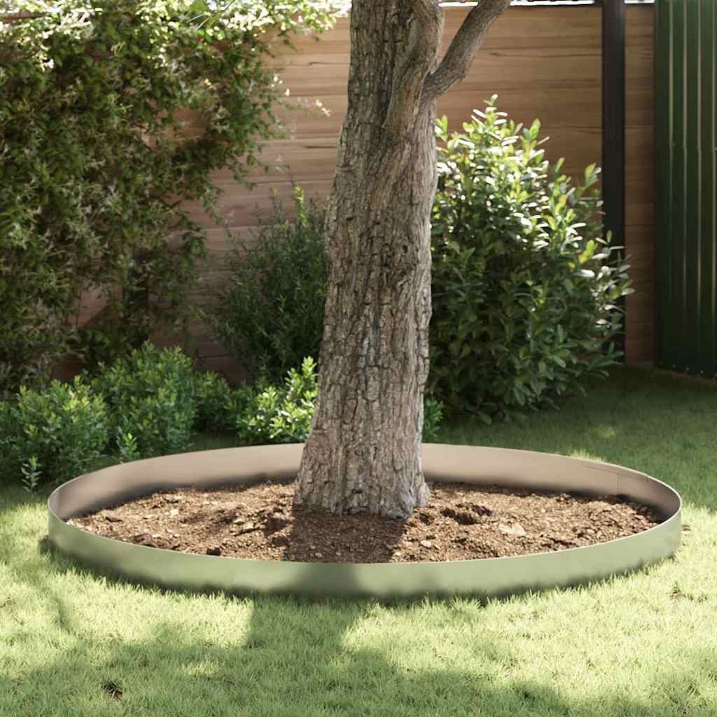 Lumarko Ogrodowe obrzeże trawnika 4 pcs Srebrny 450 x 20 cm