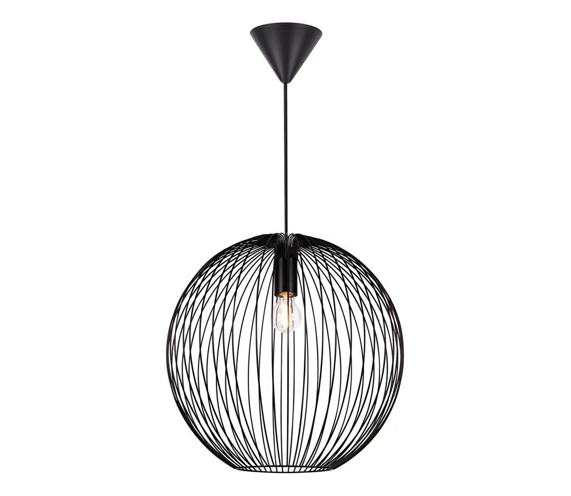 Nordlux - Lampa wisząca na przewodzie BERONI 1xE27/60W/230V czarna