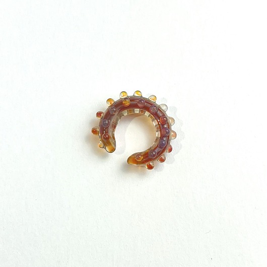 Szklana nausznica Pixie ciemny brąz