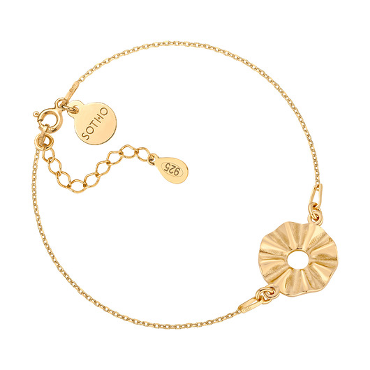 Złota bransoletka z wachlarzem