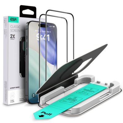 Szkło hartowane ESR UltraFit Tempered Glass do Apple iPhone 16 Pro/17 (2 szt.)